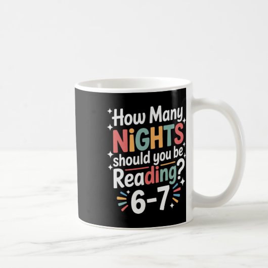 Mug Funny Reading 6 7 Six Seven Meme English Teacher B (Droite)