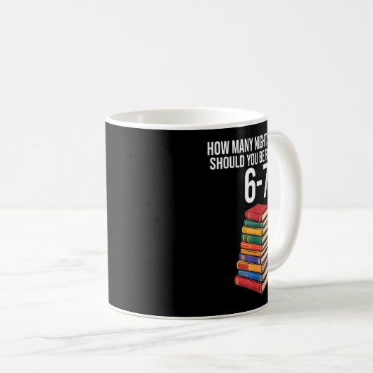 Mug Funny Reading Book Teacher 67 Six Seven Meme  (Devant droit)
