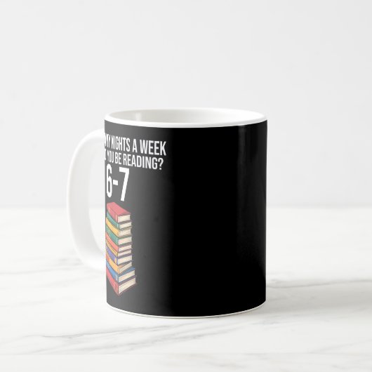 Mug Funny Reading Book Teacher 67 Six Seven Meme (Devant gauche)