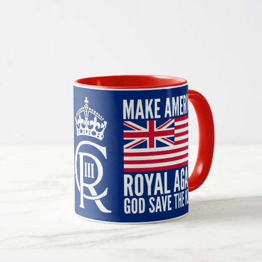 Mug Funny Red Blue White Make America Royal Again Flag (Devant droit)
