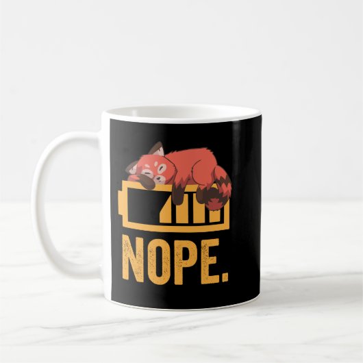 Mug Funny Red Panda Lazy (Gauche)