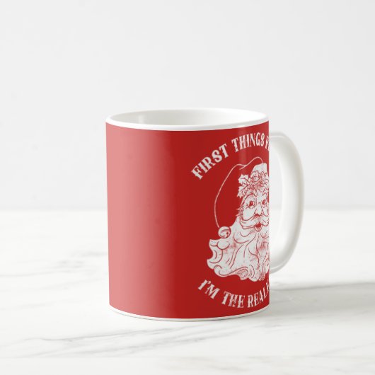 Mug Funny Red Santa Clause Noël Festive (Devant droit)