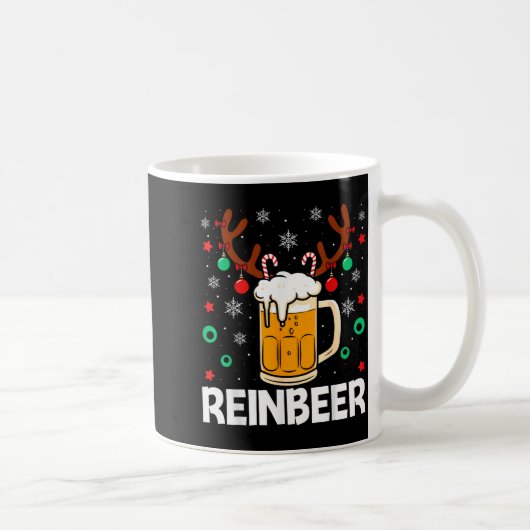 Mug Funny Reinbeer Winedeer Beer Wine Matching Couples (Droite)
