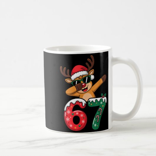 Mug Funny Reindeer Dab Six Seven 67 Christmas Dabbing (Droite)