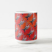 Mug Funny Reindeer Motif sur rouge (Centre)