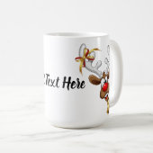 Mug Funny Reindeer Peeking Christmas Meme  (Devant droit)
