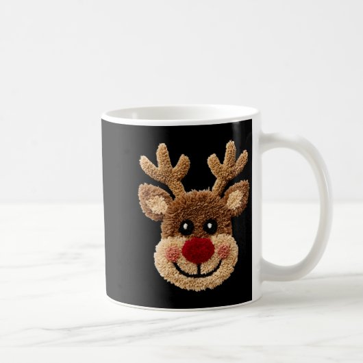Mug Funny Reindeer Rudolph Crochet Merry Christmas Xma (Droite)