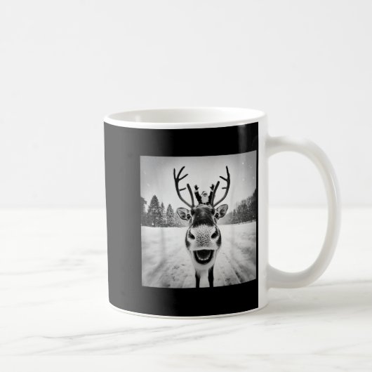 Mug Funny Reindeer Selfie Christmas Men Women Boys And (Droite)