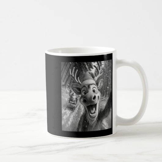 Mug Funny Reindeer Selfie Santa Merry Christmas Men Wo (Droite)