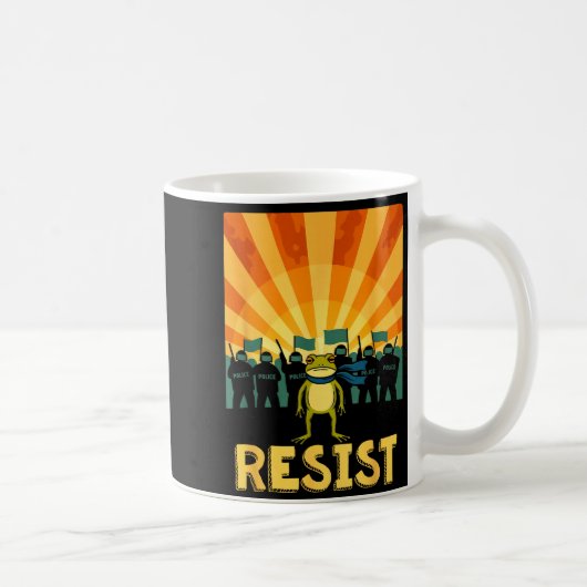 Mug Funny Resist Rtland Frog Protest (Droite)