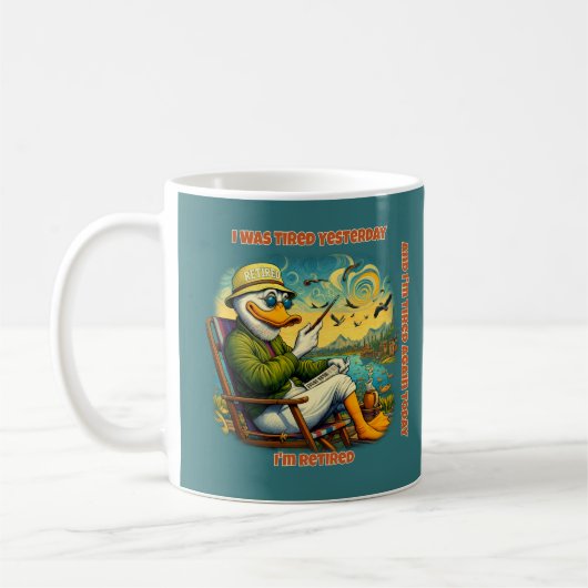 Mug Funny Retired Duck (Gauche)