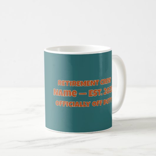 Mug Funny Retired Duck Personalized Retirement Gift (Devant droit)