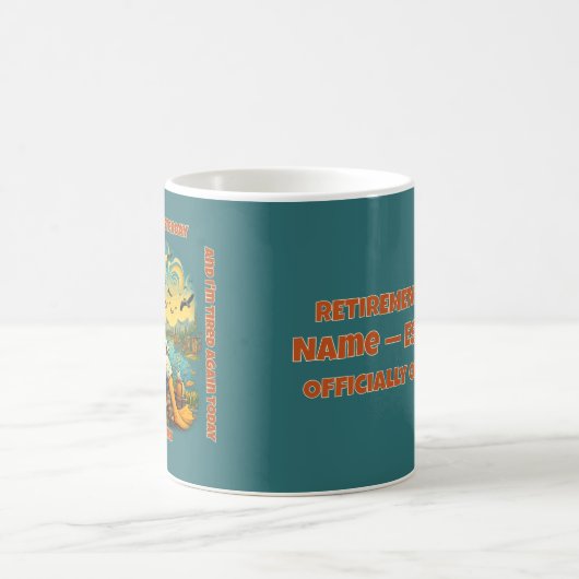 Mug Funny Retired Duck Personalized Retirement Gift (Centre)