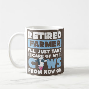Mug Funny Retirement Plan Cow Retired Farm