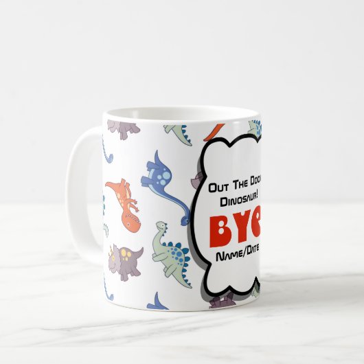Mug FUNNY Retraite Colleague Out Door Dinosaur (Devant gauche)