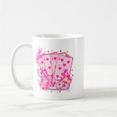 Mug Funny Retro 6 7 Valentine Love Hearts Playing Card (Gauche)