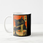 Mug Funny Retro Anime Cat Ramen Japanese Cat Graphic A (Gauche)