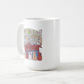Mug Funny retro Dad bod word art (Devant gauche)