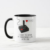Mug Funny Retro Gamer Valentine Love (Gauche)