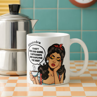 Mug Funny Retro Je ne monte pas et ne brille pas Nom p