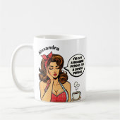 Mug Funny Retro Pas une personne du matin Nom personna (Gauche)