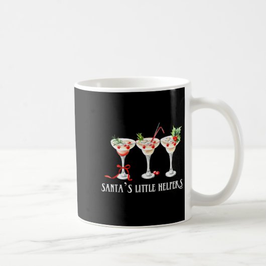 Mug Funny Retro Santa's Little Helper Martini Merry Ch (Droite)