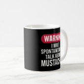 Mug Funny Retro Warning I May Spontaneously Talk About (Devant droit)