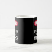 Mug Funny Retro Warning I May Spontaneously Talk About (Centre)