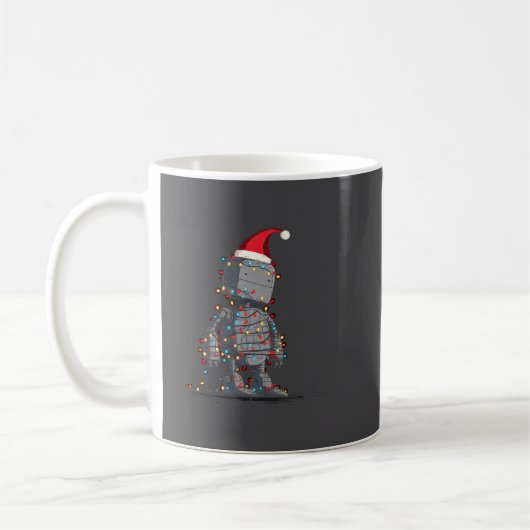 Mug Funny Robot Christmas Graphics Lights Lover Long S (Gauche)