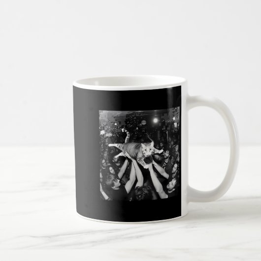 Mug Funny Rock Show Chat Mème mignonne Tabby Kitten Fo (Droite)