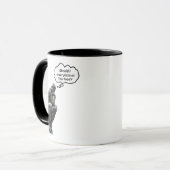 Mug Funny Rodin Thinker Statue - Pizza ou cuisine thaï (Devant gauche)