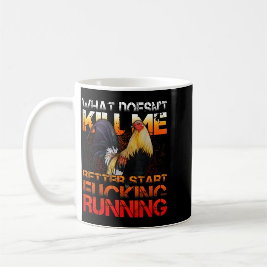 Mug Funny Rooster Fight  (Gauche)