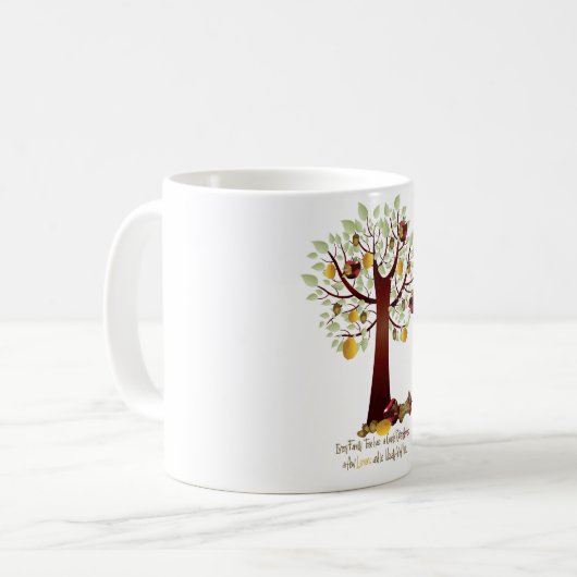 Mug Funny Rotten Apple Family Tree (Devant gauche)