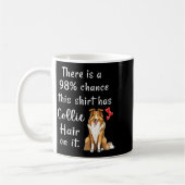 Mug Funny Rough Collies 98% Chance Shirt Has Hair Roug (Gauche)