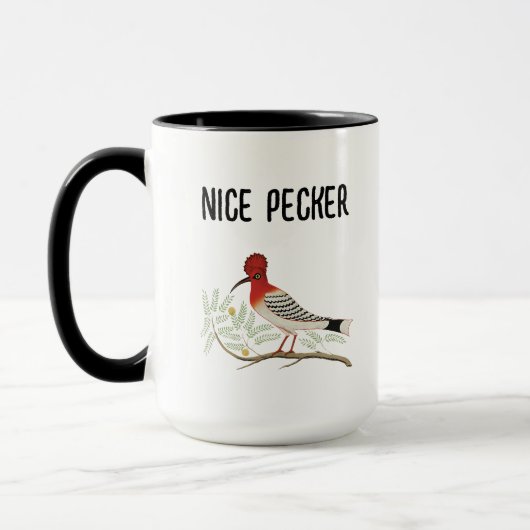 Mug Funny Rude Pic, Birdwatch Nice Pecker (Gauche)