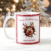 Mug Funny Rudolph à travers le Noël du Nom Rouge