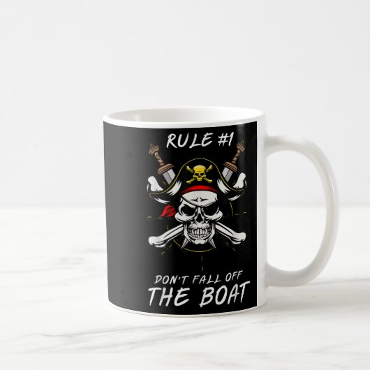 Mug Funny Rule #1 Don't Fall Off The Boat Cruise Rate (Droite)