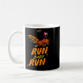 Mug Funny Run Baby Run Turkey Thanksgiving Running Squ (Gauche)