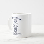Mug Funny Running Because Murder Is Wrong Retro 11oz (Devant gauche)
