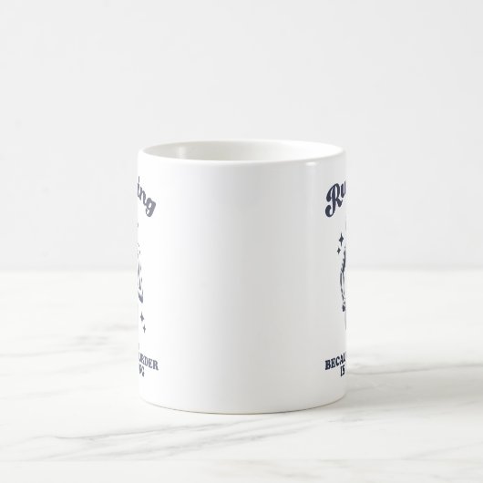 Mug Funny Running Because Murder Is Wrong Retro 11oz (Centre)