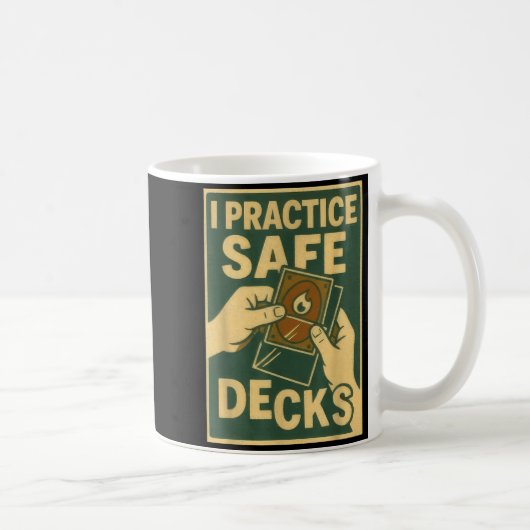 Mug Funny Safe Decks Trading Card Game Pun Humor (Droite)