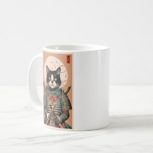 Mug Funny samurai cat (Devant gauche)