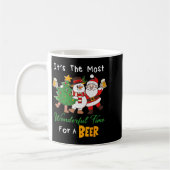 Mug Funny Santa Beer Christmas Drinking Most Wonderful (Gauche)