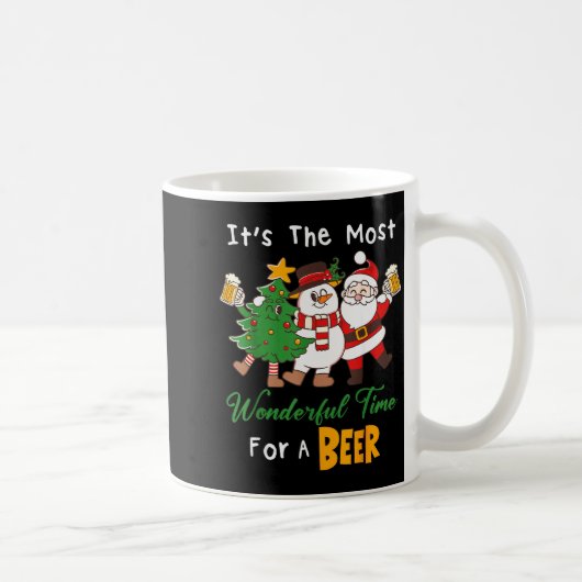 Mug Funny Santa Beer Christmas Drinking Most Wonderful (Droite)