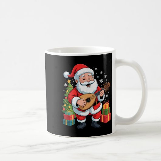 Mug Funny Santa Christmas Design Lute Holiday Xmas Paj (Droite)