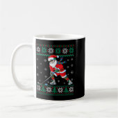 Mug Funny Santa Claus Christmas Ice Hockey Ugly Sweate (Gauche)