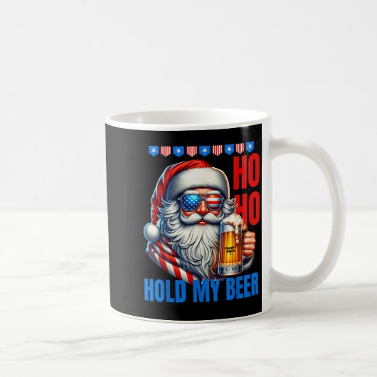 Mug Funny Santa Claus Christmas July 4th Patriotic Hol (Droite)