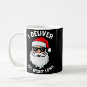 Mug Funny Santa Claus I Deliver All Night Long Christm (Gauche)