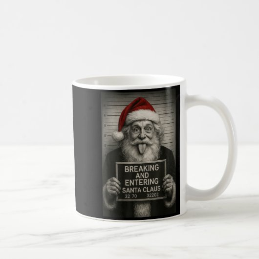 Mug Funny Santa Claus Mugshot Christmas – Santa Xmas (Droite)