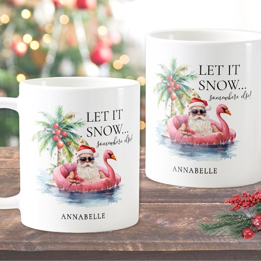 Mug Funny Santa Claus Plage tropicale Noël